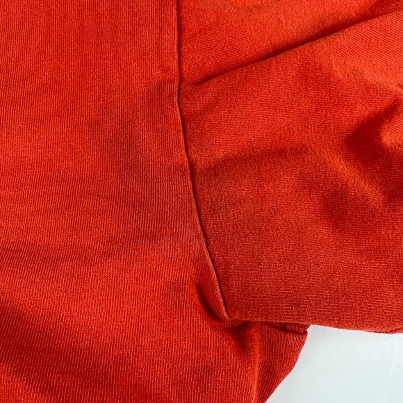 VTG Nike New York Met Center Swoosh Ringer Shirt Extra Large Orange Thrashed Tee - Picture 5 of 16